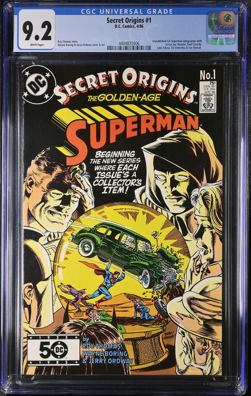 Secret Origins #1 CGC 9.2 - DC Comics 4/86
