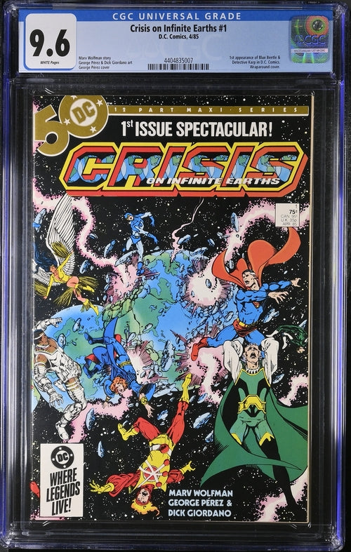 Crisis on Infinite Earths #1 CGC 9.6 - DC Comics 4/85