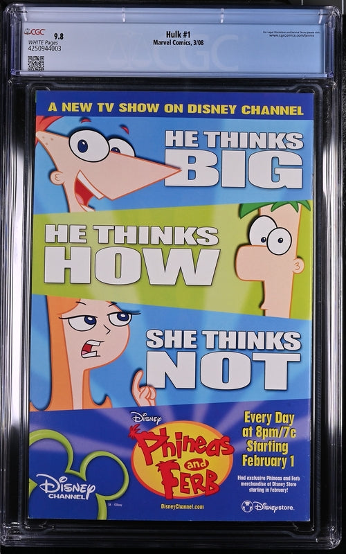 Hulk #1 CGC 9.8 - Marvel Comics 3/08