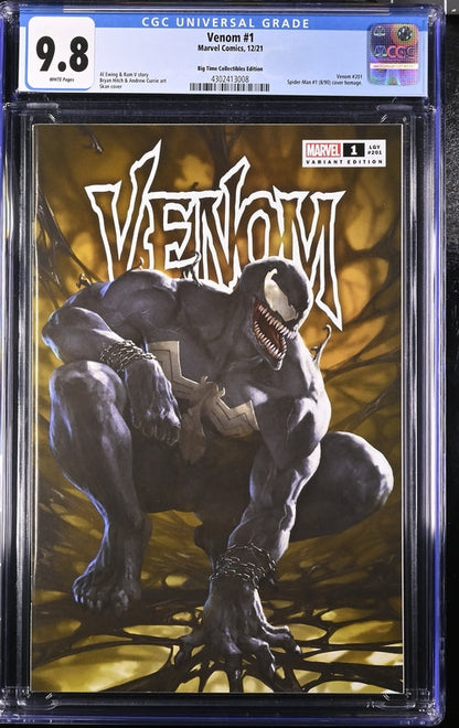 Venom #1 Big Time Collectibles Edition CGC 9.8 - Marvel Comics 12/21