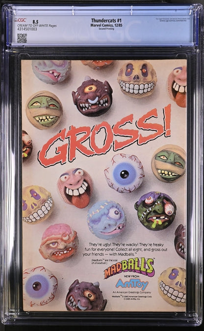 Thundercats #1 Second Printing  CGC 8.5 - Marvel Comics 12/85