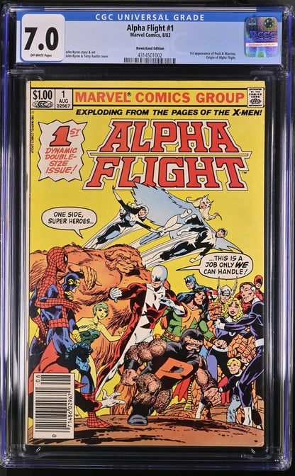 Alpha Flight #1 Newsstand Edition CGC 7 - Marvel Comics 8/83