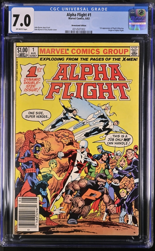Alpha Flight #1 Newsstand Edition CGC 7 - Marvel Comics 8/83
