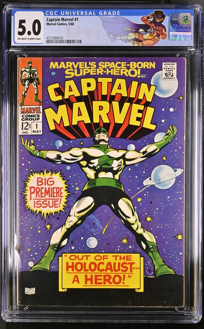 Captain Marvel #1 CGC 5 - Marvel Comics 5/68