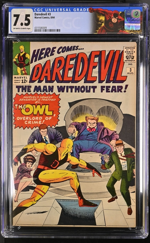 Daredevil #3 CGC 7.5 - Marvel Comics 8/64