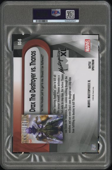 2024 SKYBOX MARVEL MASTERPIECES XL BATTLE SPECTRUM #8 DRAX/DESTROYER VS. THANOS-BATTLE SPECTRUM