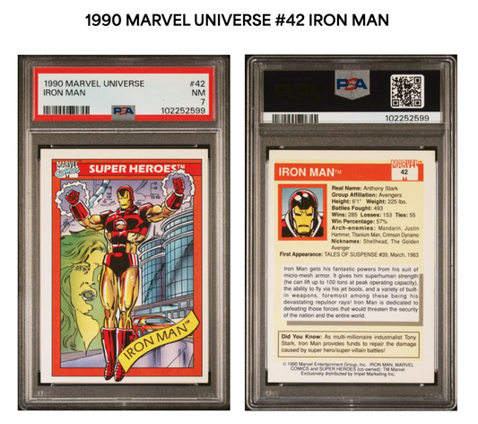 Iron Man PSA 7 -  1990 Marvel Universe
