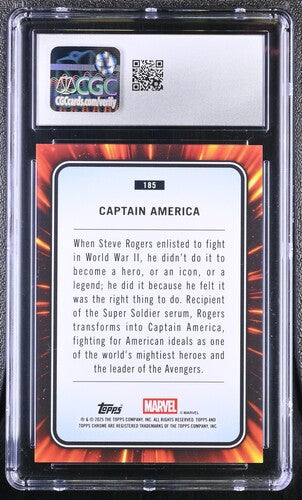 Captain America CGC 9 - 2025 TOPPS CHROME MARVEL