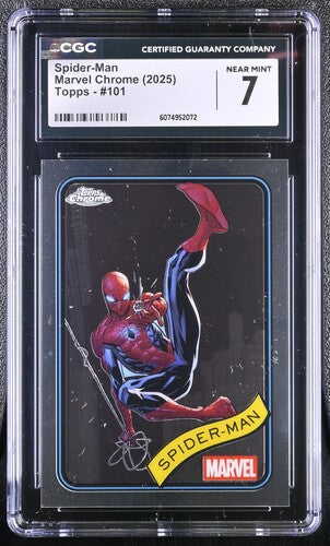 Spider-Man CGC 7 - 2025 TOPPS CHROME MARVEL