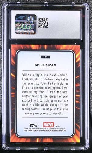 Spider-Man CGC 7 - 2025 TOPPS CHROME MARVEL