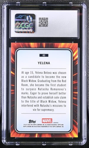 Yelena CGC 10 - 2025 TOPPS CHROME MARVEL