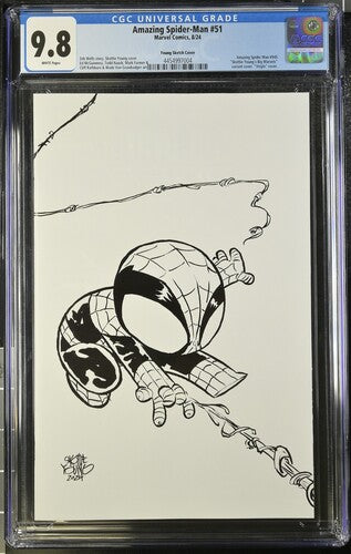 Amazing Spider-Man #51 Young Sketch Cover CGC 9.8 - Marvel Comics 8/24