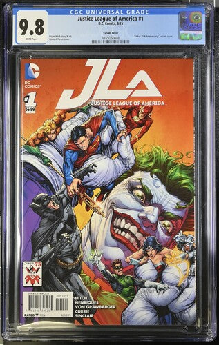 Justice League of America #1 Variant Cover CGC 9.8 - DC Comics 8/15